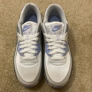 Nike Air Max 90 Size 10.5 Color White Blue Gray